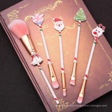 Cartoon Christmas Style  Makeup Brush Set Personalize Cosmetic Powder Foundation Eyeshadow Brush For Girls Gift